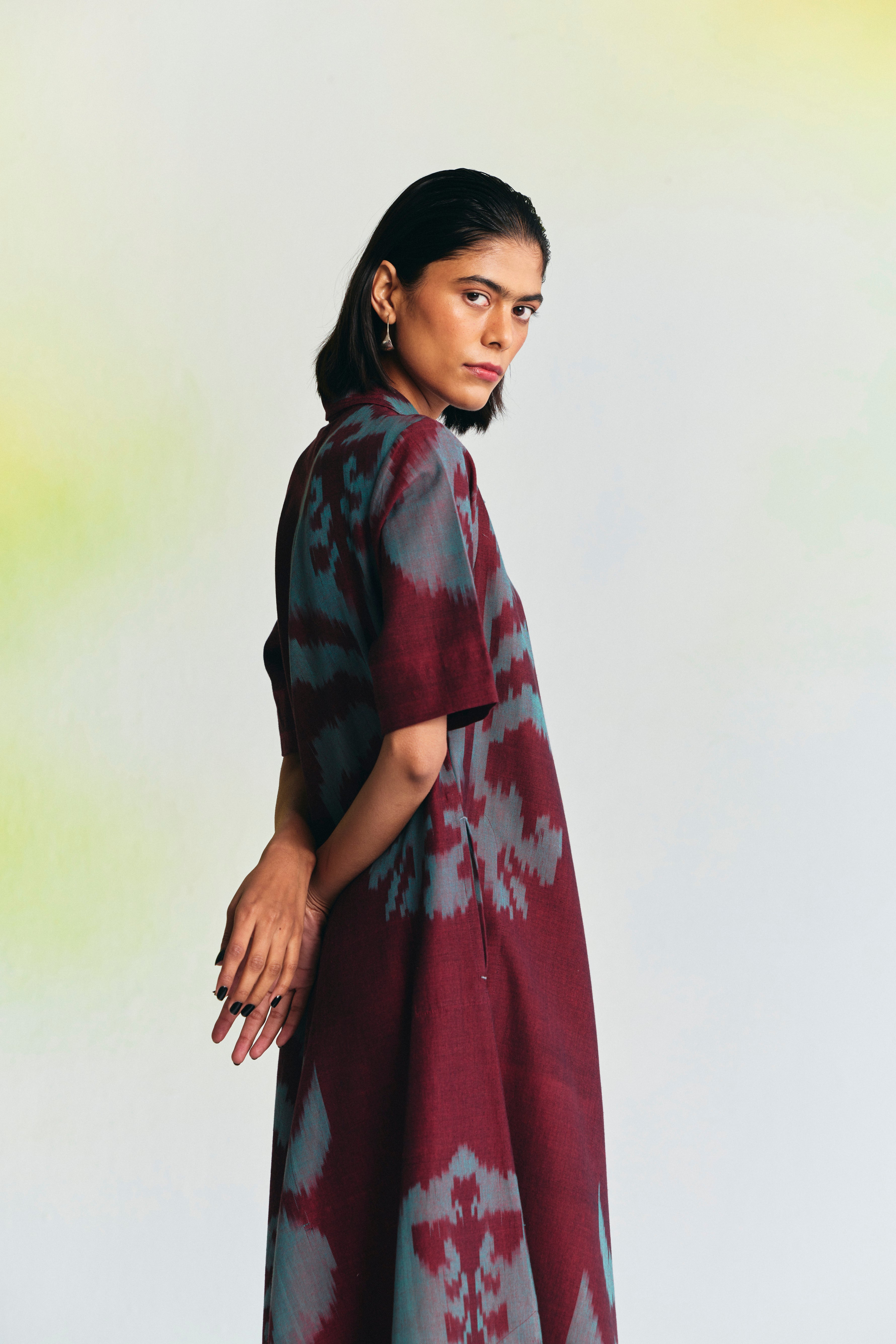 GLAZE COLLARED MAXI
