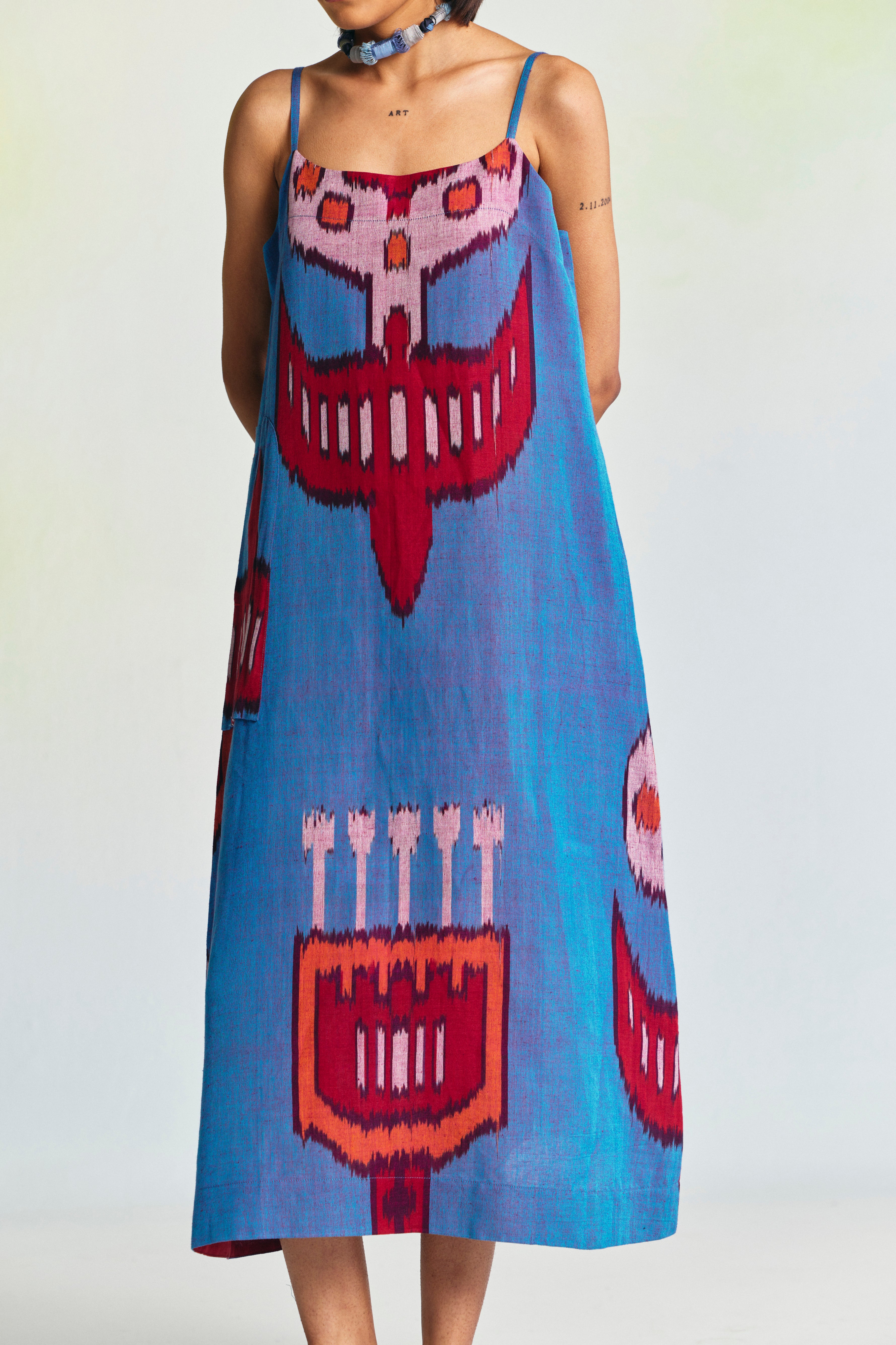 IXCHEL LINEN SLIP DRESS