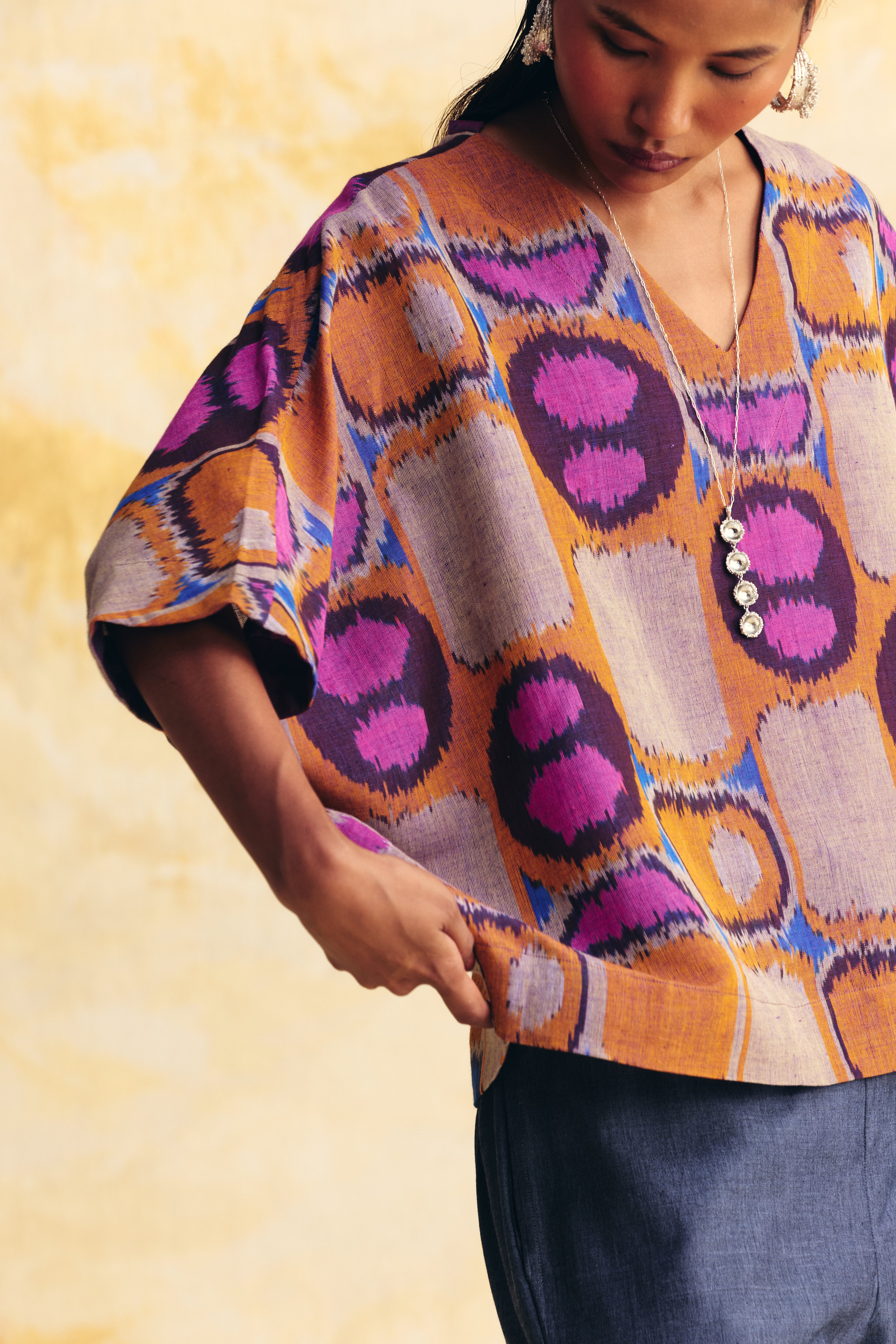 TRANSIT LINEN INVERTED TRAPEZE TOP