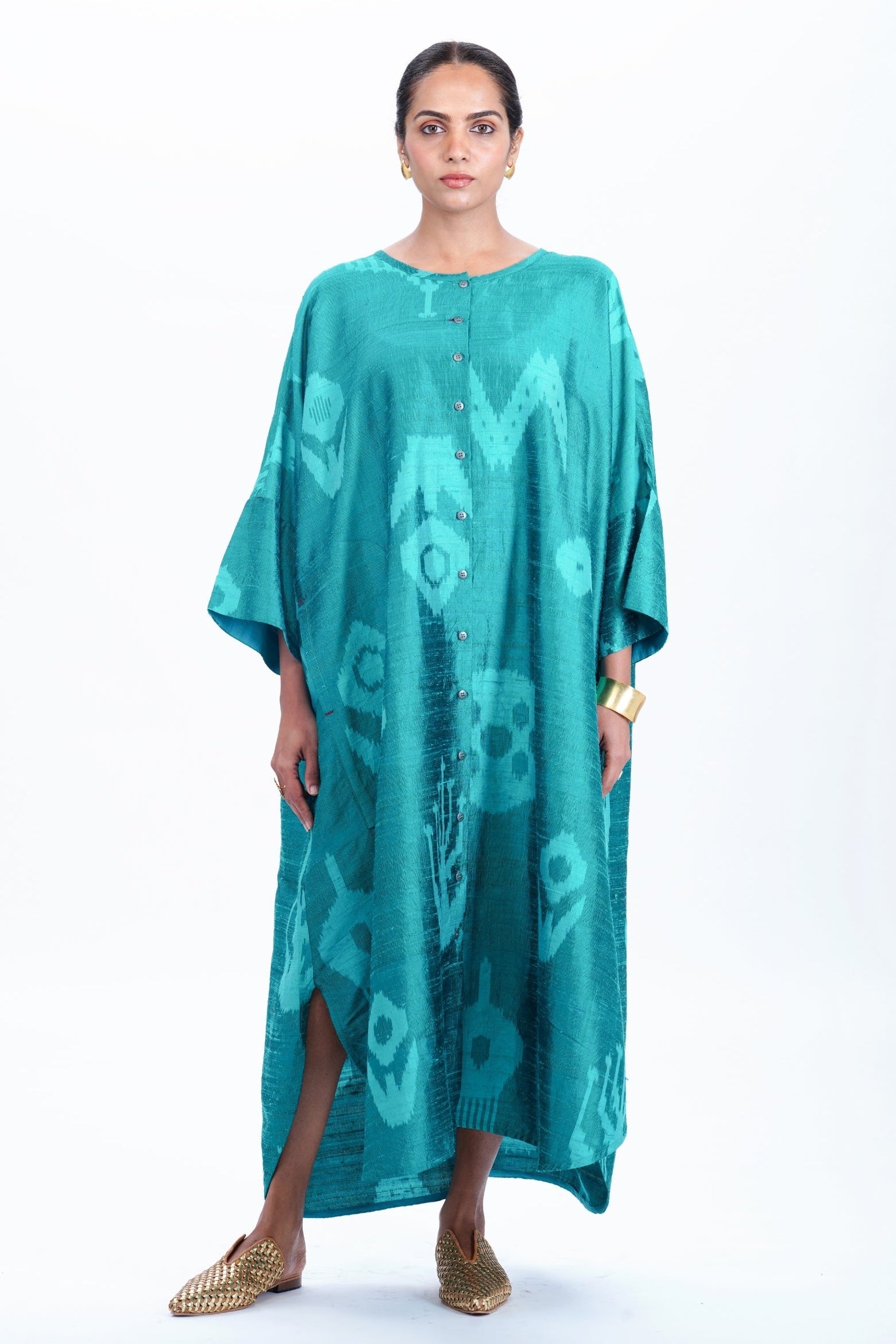 TURQUOISE KAFTAN DRESS