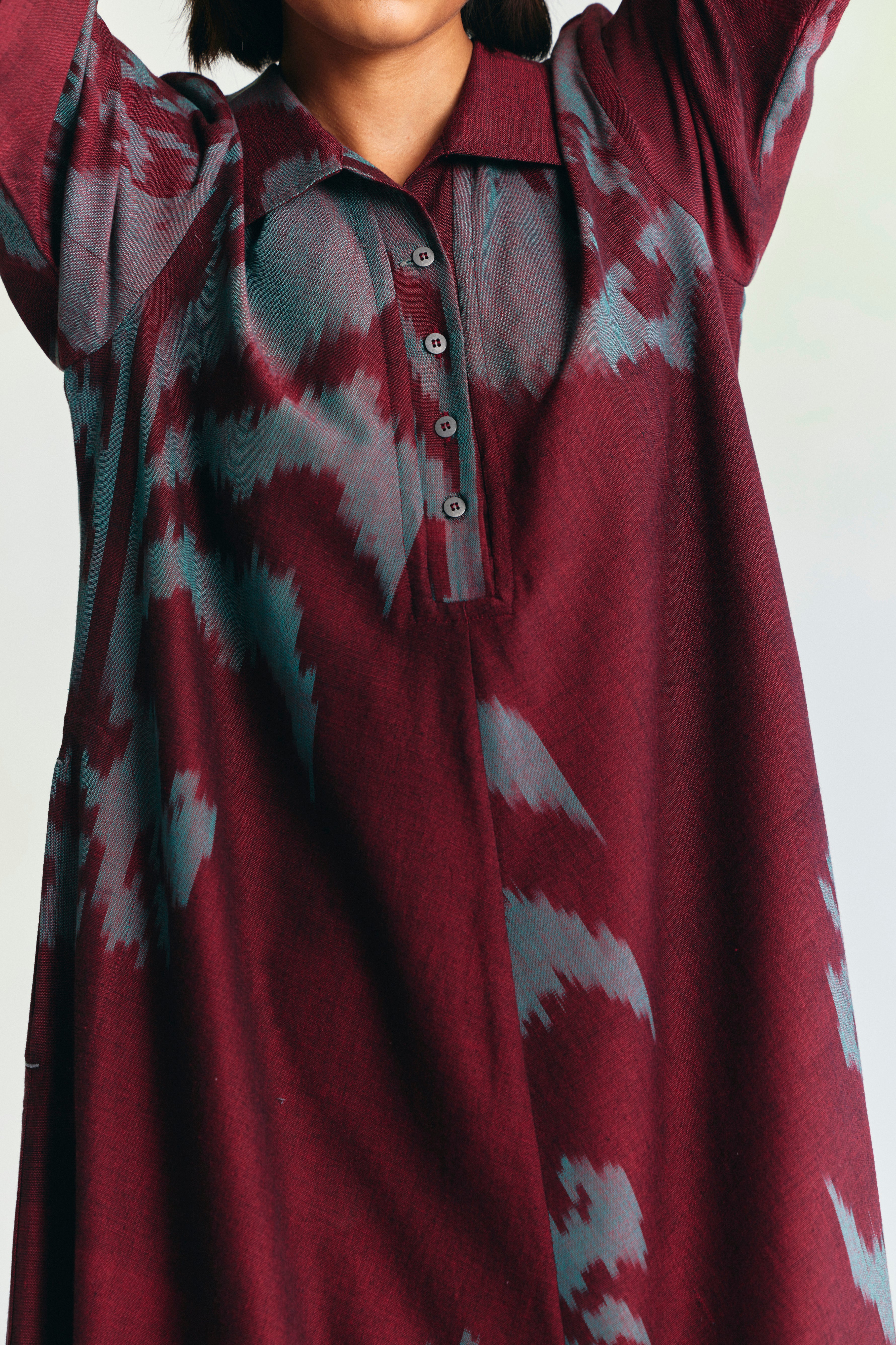 GLAZE COLLARED MAXI
