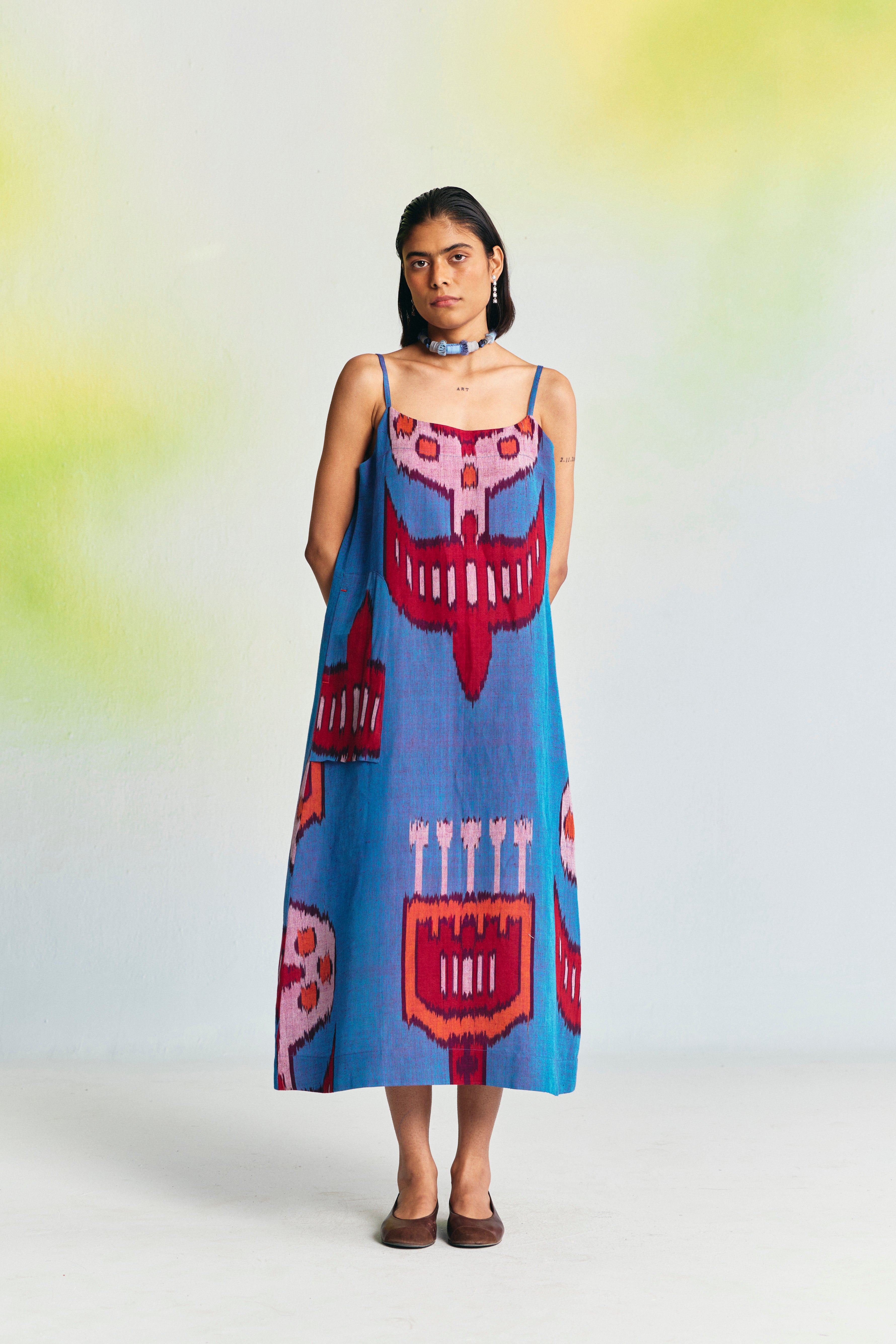 IXCHEL LINEN SLIP DRESS