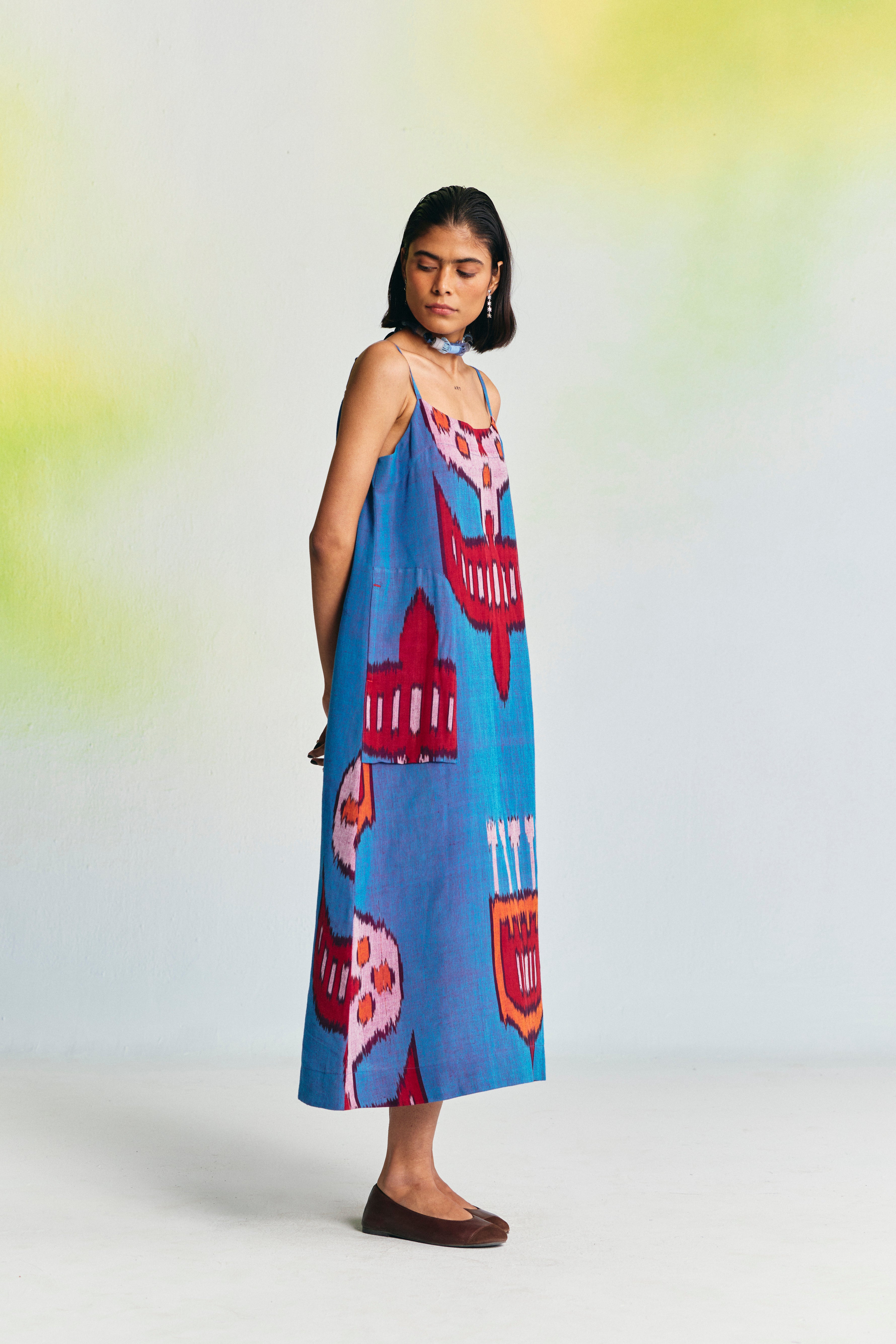 IXCHEL LINEN SLIP DRESS
