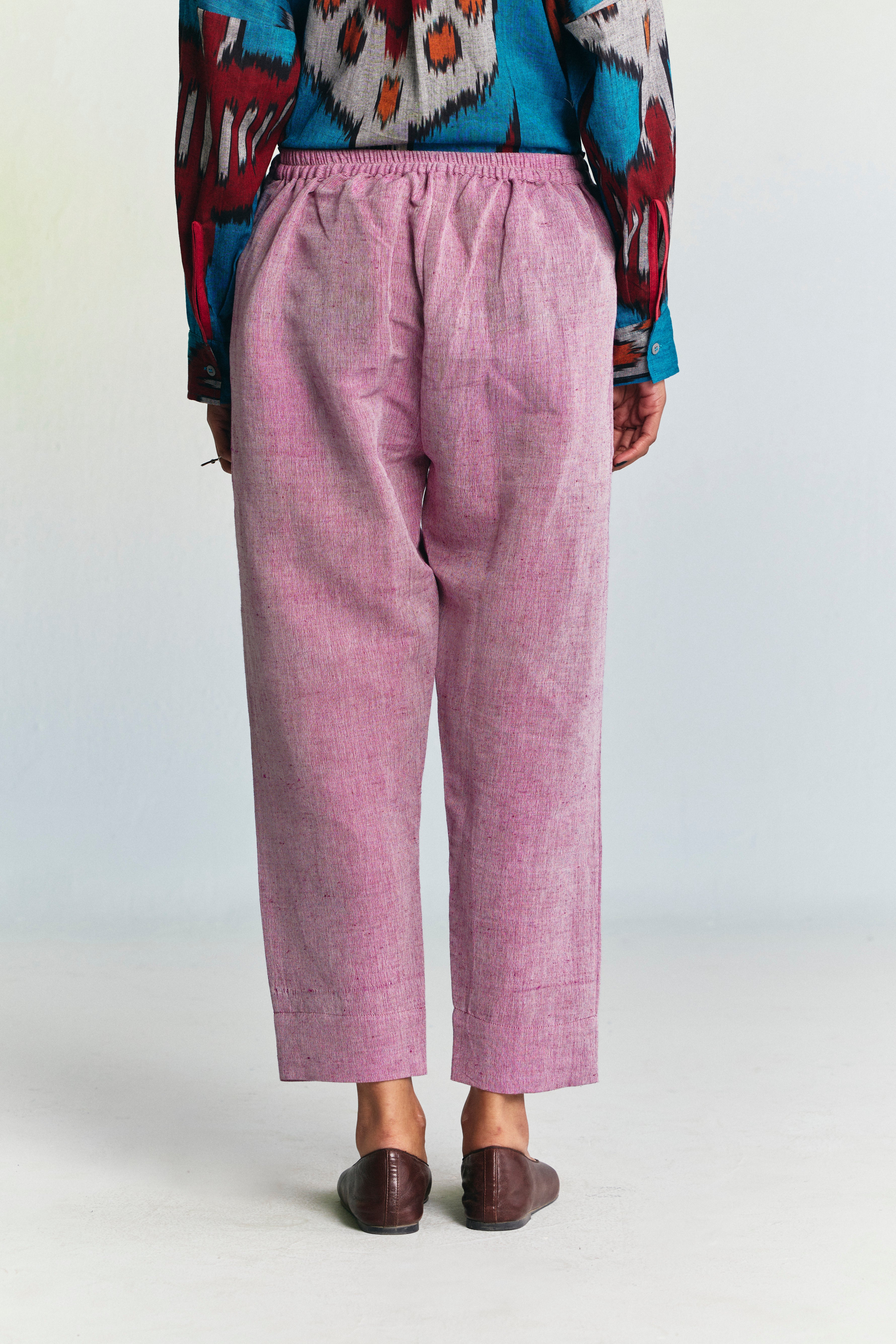 LAVENDER LINEN STRAIGHT PANT