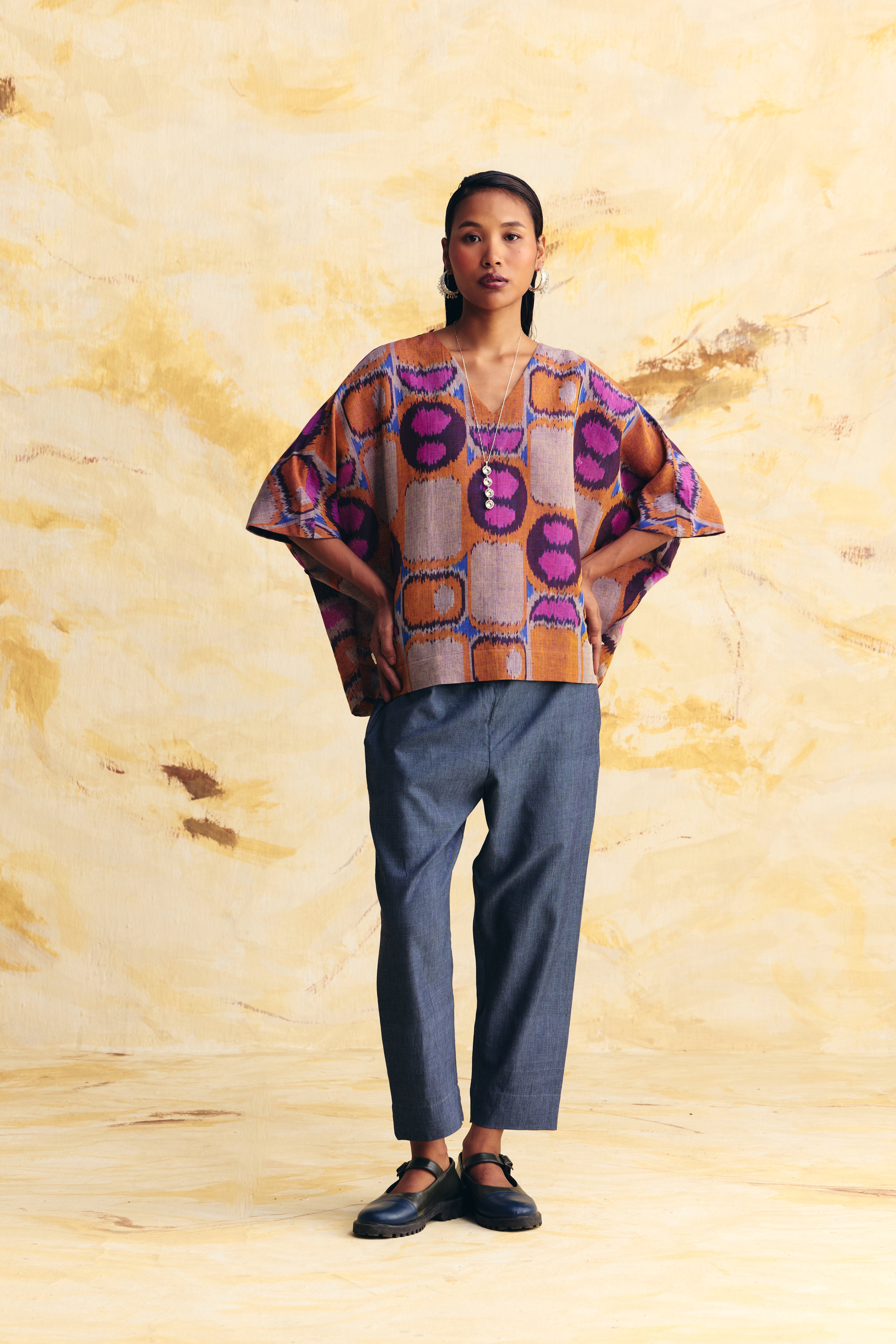 TRANSIT LINEN INVERTED TRAPEZE TOP