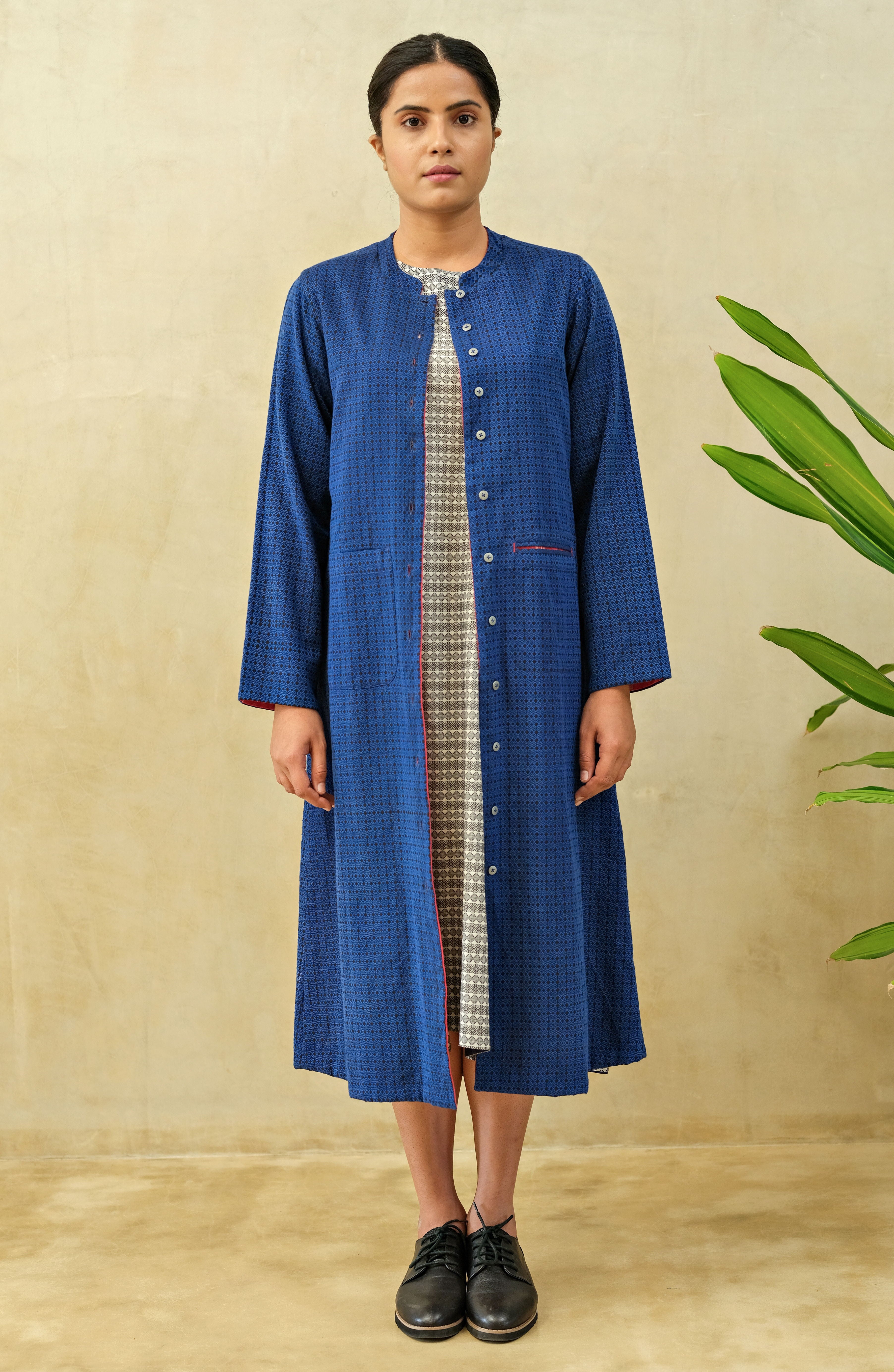 Azure Reversible Long Jacket